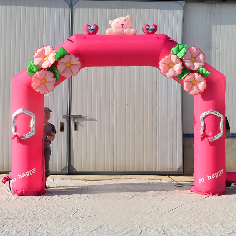 西青粉色婚礼拱门